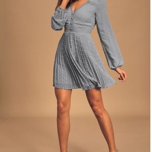 Light blue long sleeved dress